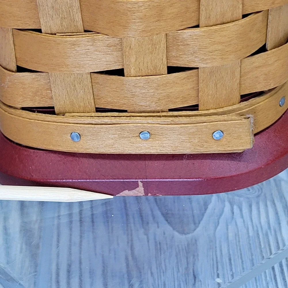 Longaberger Sweetheart True Love Basket 2008 Red‎ Heart Lid Protector Primitive